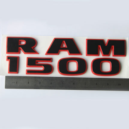 Emblem Set for 2015-2018 RAM 1500 3D Side Badge Replacement 68247897AA (Chrome / Black Red) 2-Pack/3-Pack