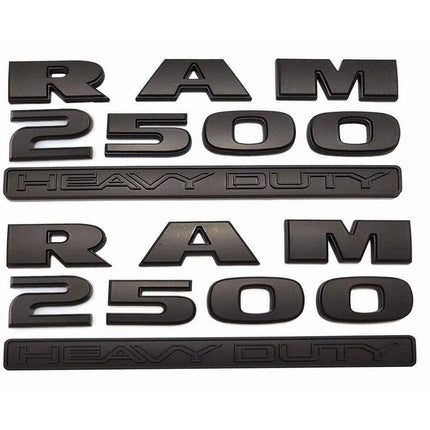 Emblem Badge Set for 2015-2018 RAM 2500 Heavy Duty Optional 4x4 Emblem (Black/Red) 2-Pack/3-Pack