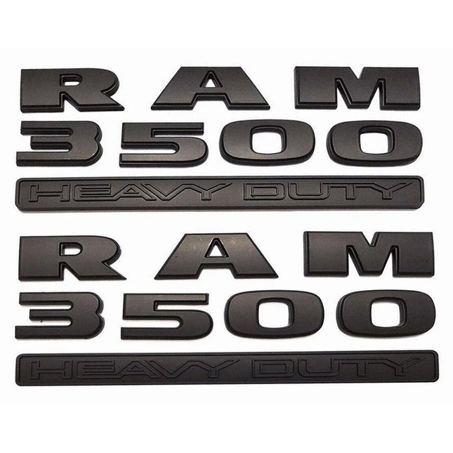 3D Emblem Badge Replacement Kit 2015–2018 RAM 3500 Heavy Duty & 4x4 (Black/Red) 2-Pack/3-Pack