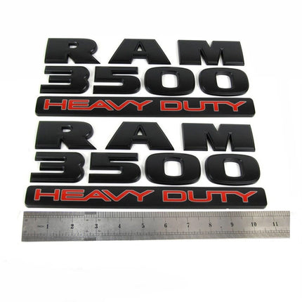 3D Emblem Badge Replacement Kit 2015–2018 RAM 3500 Heavy Duty & 4x4 (Black/Red) 2-Pack/3-Pack