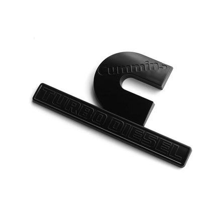 Hood Side Emblems 3D for 2013-2018 RAM 2500 3500 Cummins Turbo Diesel (Black/Red/Chrome)