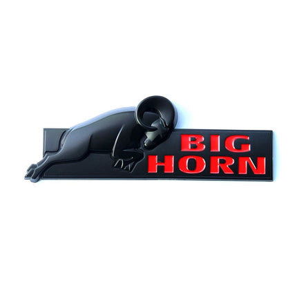 Tailgate Emblem for 2008‑2020 RAM 1500 2500 3500 Bighorn Replacement (Black/Red/Chrome)
