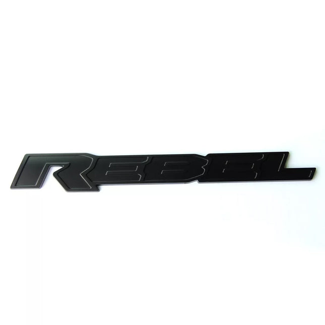 Tailgate Emblem Badge Fits 2015-2019 Ram 1500 REBEL 13" 3D Replacement (Black/Red/Chrome)