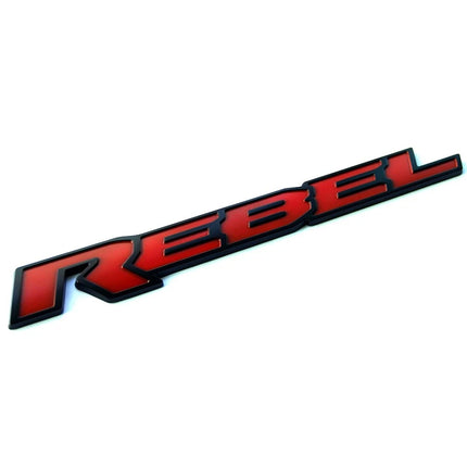 Tailgate Emblem Badge Fits 2015-2019 Ram 1500 REBEL 13" 3D Replacement (Black/Red/Chrome)
