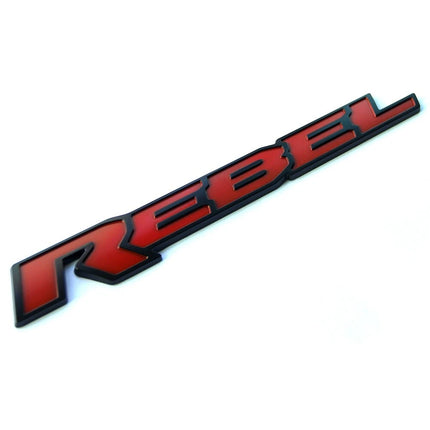 Tailgate Emblem Badge Fits 2015-2019 Ram 1500 REBEL 13" 3D Replacement (Black/Red/Chrome)
