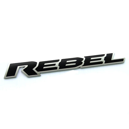 Tailgate Emblem Badge Fits 2015-2019 Ram 1500 REBEL 13" 3D Replacement (Black/Red/Chrome)