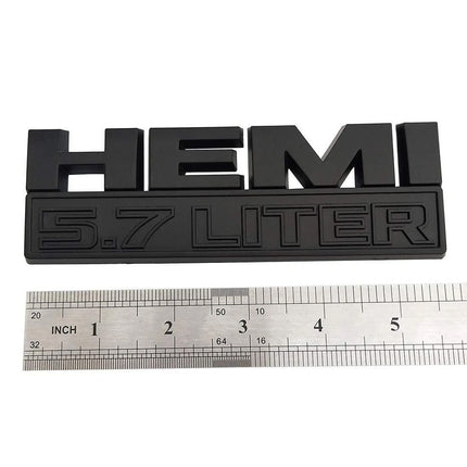 Fender Emblems for 2013-2024 RAM 1500 5.7L HEMI Badge Set 68247898AA (Black/Red/Chrome) 2-Pack
