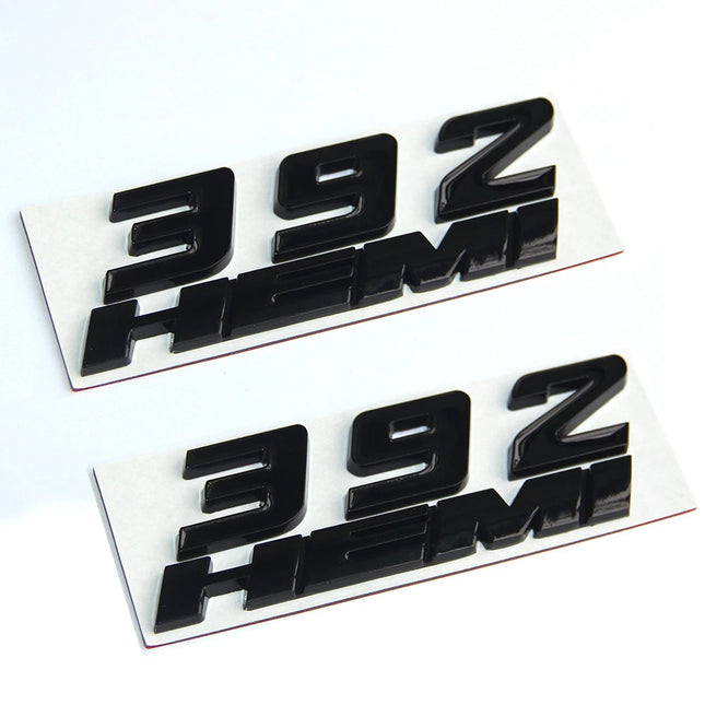 Hood Side Emblem Badges for 2011–2023 Dodge Charger Challenger 392 HEMI (Black/Red)