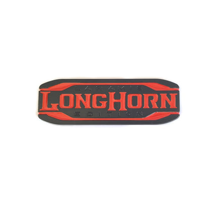 Tailgate Emblem Badge for RAM 1500/2500 2019+ Laramie Longhorn (Black/Red/Chrome)
