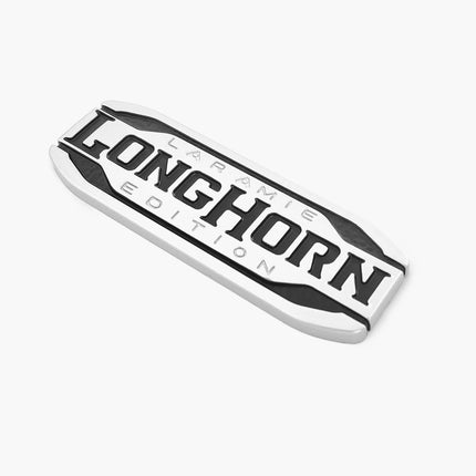 Tailgate Emblem Badge for RAM 1500/2500 2019+ Laramie Longhorn (Black/Red/Chrome)