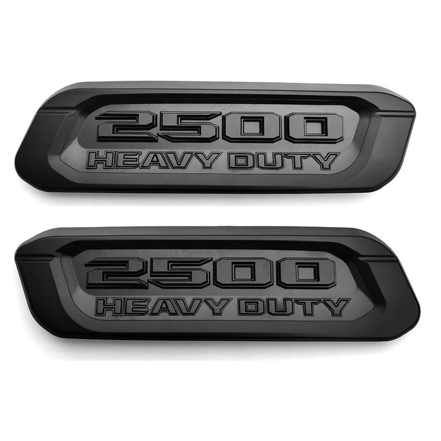 Hood Emblem Set for 2019-2026 RAM 2500 Heavy Duty Badge Replacement (Black/Red/Chrome) 2-Pack
