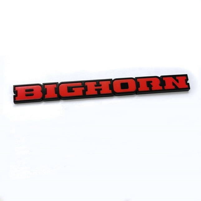 Tailgate Emblem for 2019‑2026 RAM 1500 Bighorn Badge Replacement (Black/Red/Chrome)