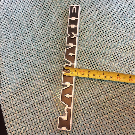 Tailgate Badge for 2019–2026 RAM 1500 Laramie Emblem Replacement (Black/Red/Chrome)