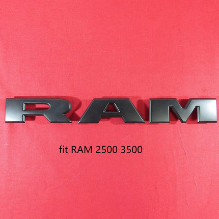Front Grille Emblem Assembly designed for 2019–2024 RAM 2500 3500 (Black/Chrome)